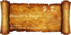 Huszák Kevin névjegykártya
